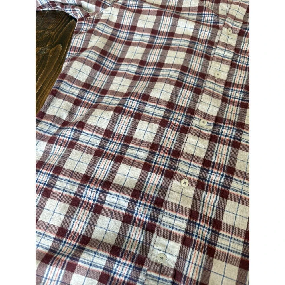 BANANA REPUBLIC Luxe FLANNEL Long Sleeve 100% COTTON Button Up SLIM FIT Medium